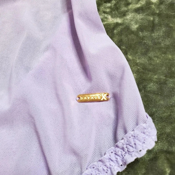 Savage X Fenty Soft Mesh Long-Sleeve Open Back Teddy - Picture 3 of 8